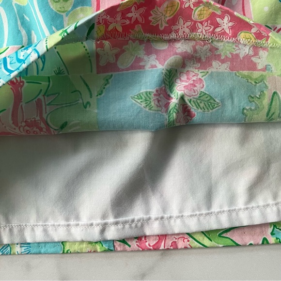 Lilly Pulitzer Vintage White Label Tropical Sealife Floral Patchwork Skirt - Picture 9 of 9